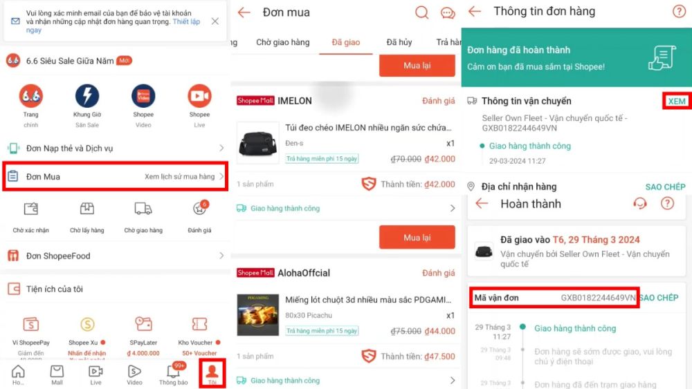 Cách tra cứu đơn vận Seller Own Fleet trên Shopee