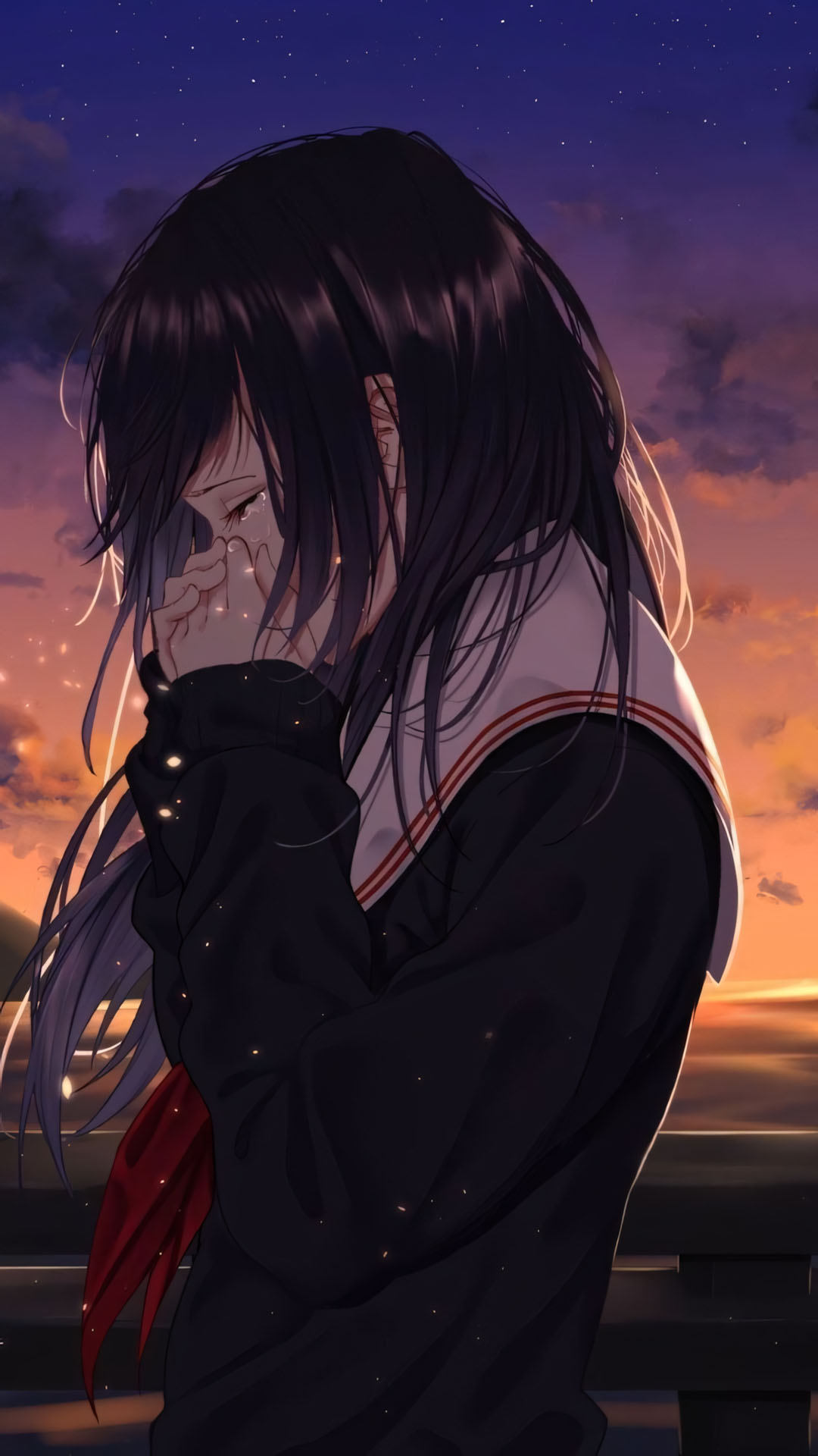 co gai toc hong dung ben duong lau giot le 1920px 1080px full hd