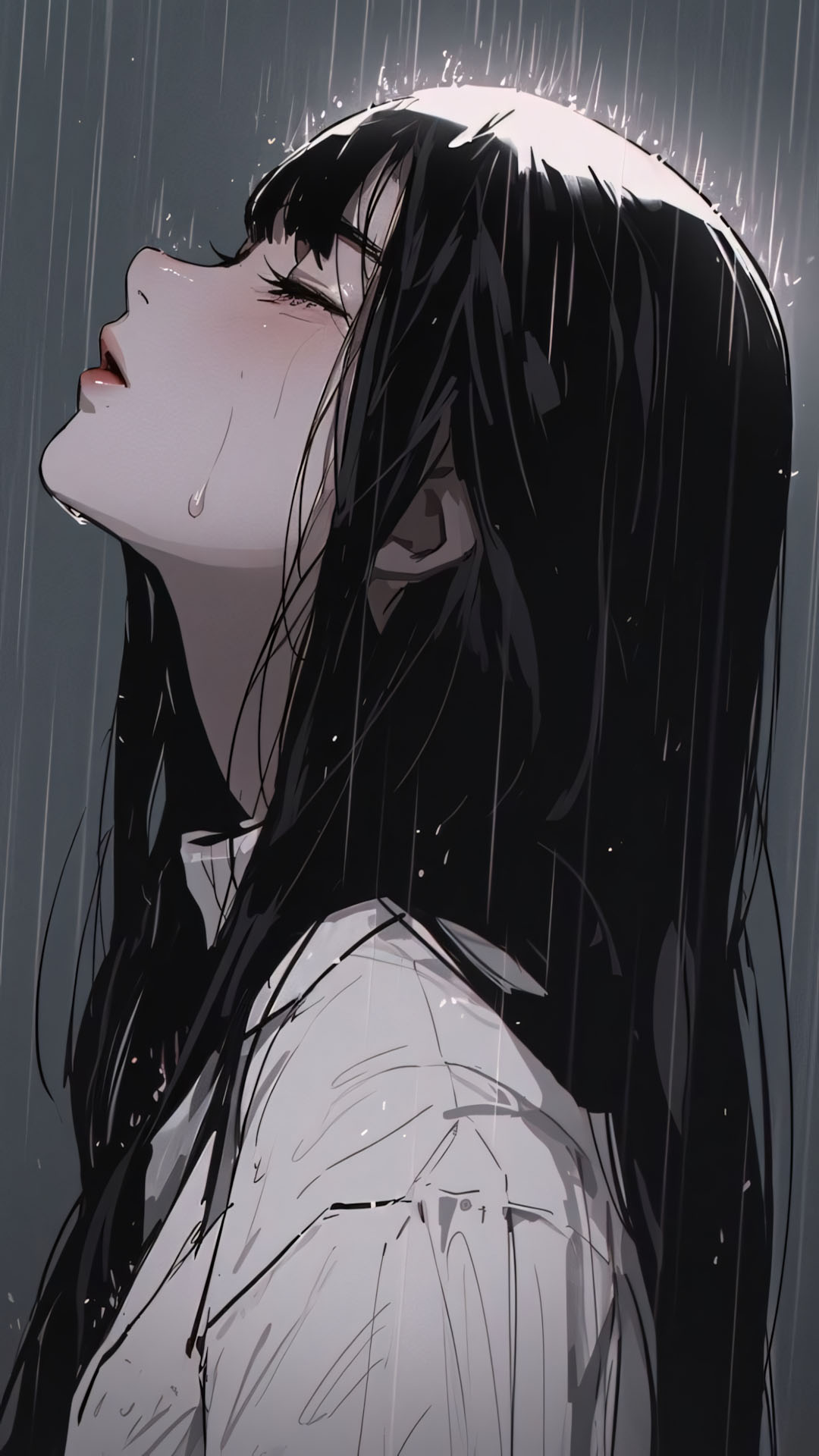 co gai vay den dung trong gio nho mong xa xam 1920px 1080px full hd