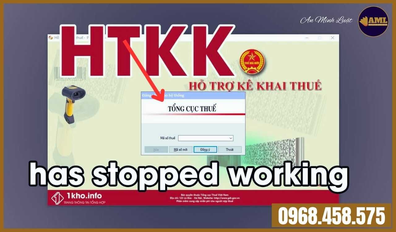 lỗi HTKK has stopped working