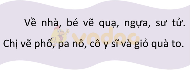 Giải bài tập Tiếng Việt 1 trang 68 Chủ đề 6 Bài 5: Ôn tập và kể chuyện