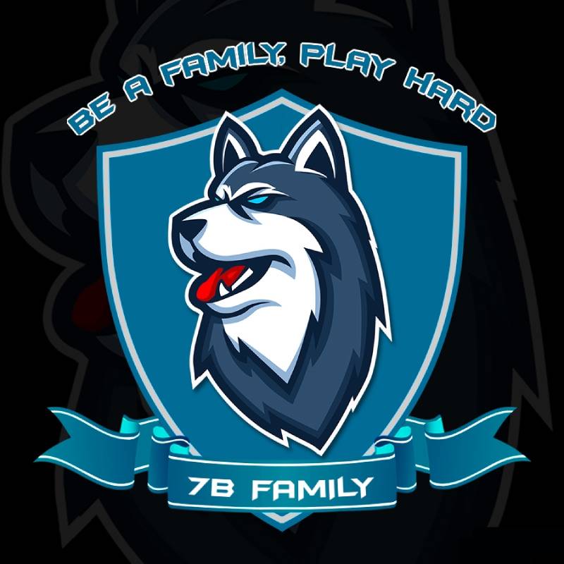 Mẫu logo lớp 7b hình chú chó dễ thương