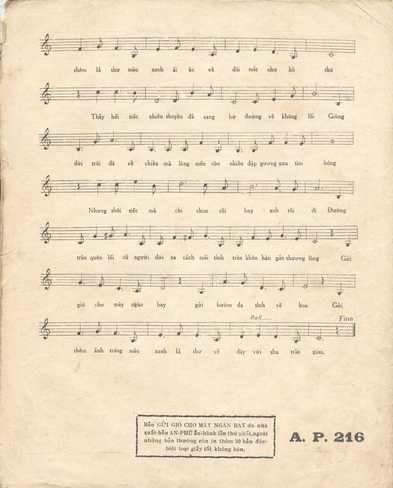 Cảm nhận về ca khúc “Gửi Gió Cho Mây Ngàn Bay” (nhạc sĩ Đoàn Chuẩn)