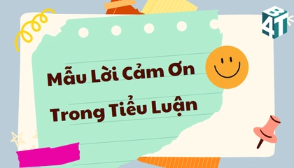 lời cảm ơn trong tiểu luận