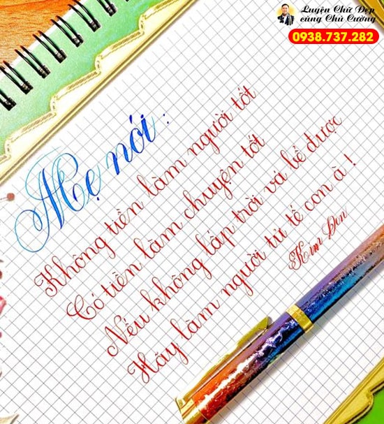 Bí quyết luyện chữ đẹp cho mọi người