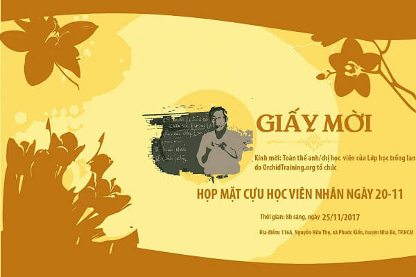 Mẫu thiệp mời họp lớp ấn tượng đẹp