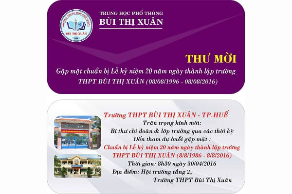 Giấy mời họp lớp