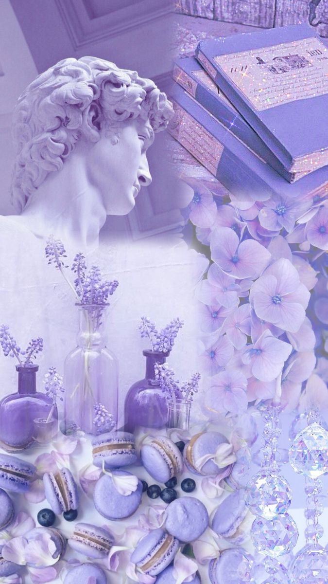 Hình nền màu tím pastel cực xinh