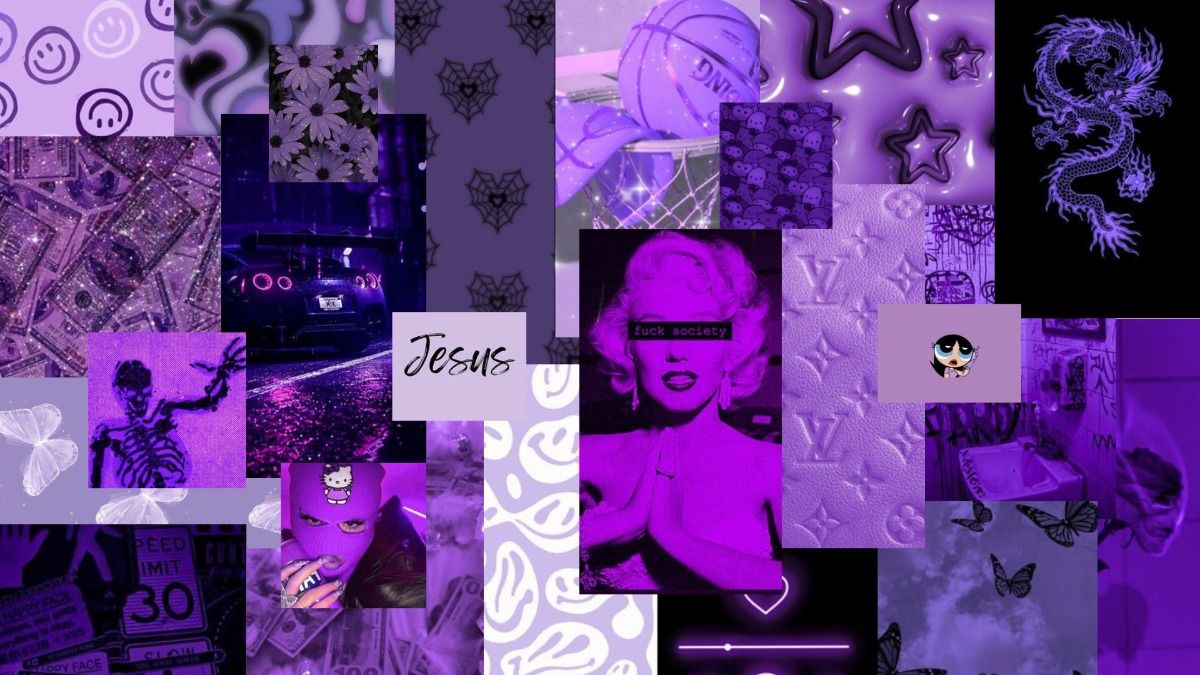 Hình nền màu tím đầy nghệ thuật