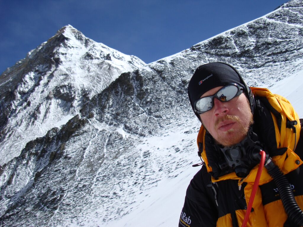 Returning from the summit of Mount Everest
