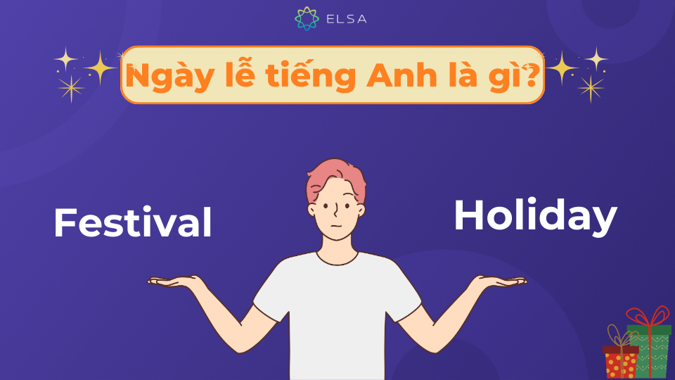 Ngày lễ trong tiếng Anh thường được gọi là holiday hoặc festival