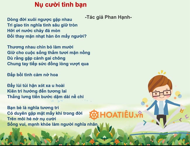 Bài thơ về tình bạn cho học sinh tiểu học