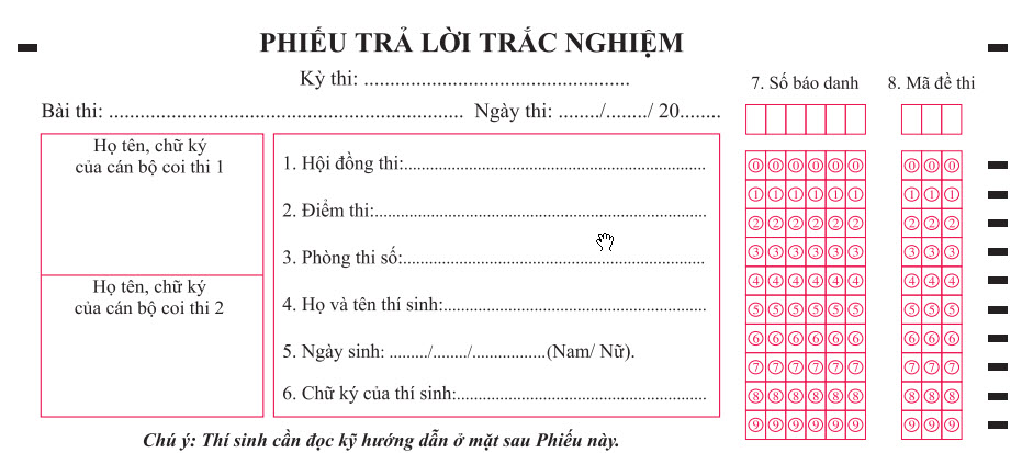 phieu trac nghiem