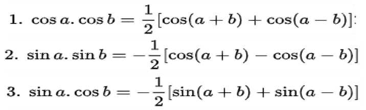 Công thức biến đổi tích thành tổng