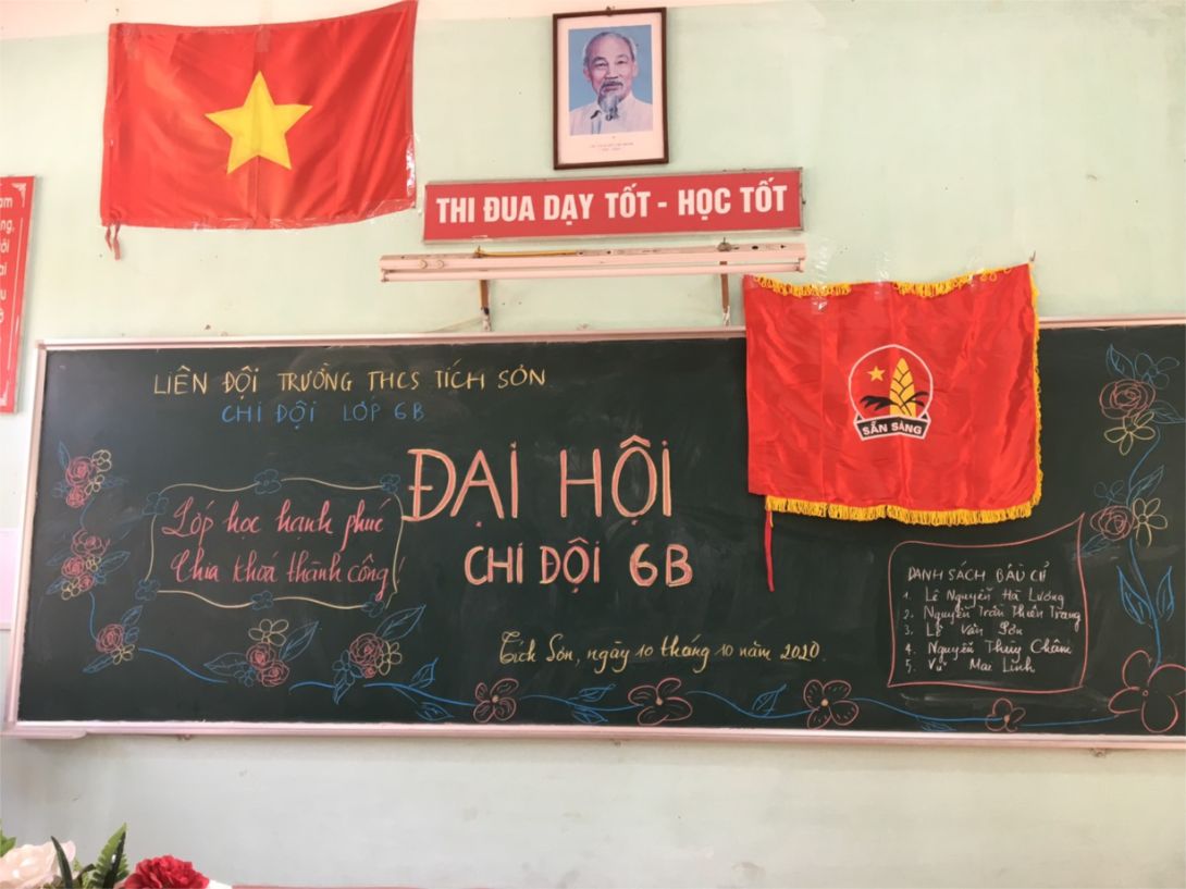 trang trí bảng đại hội