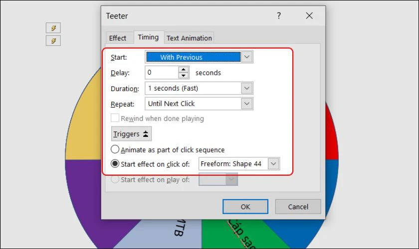 Cách làm vòng quay may mắn PowerPoint - Tạo hiệu ứng cho kim chỉ số
