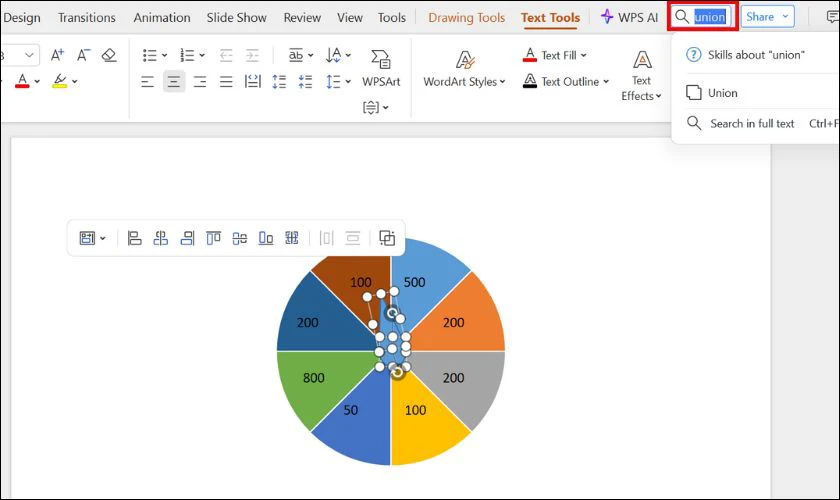 Tại thanh tìm kiếm nhập Union và nhấn Enter