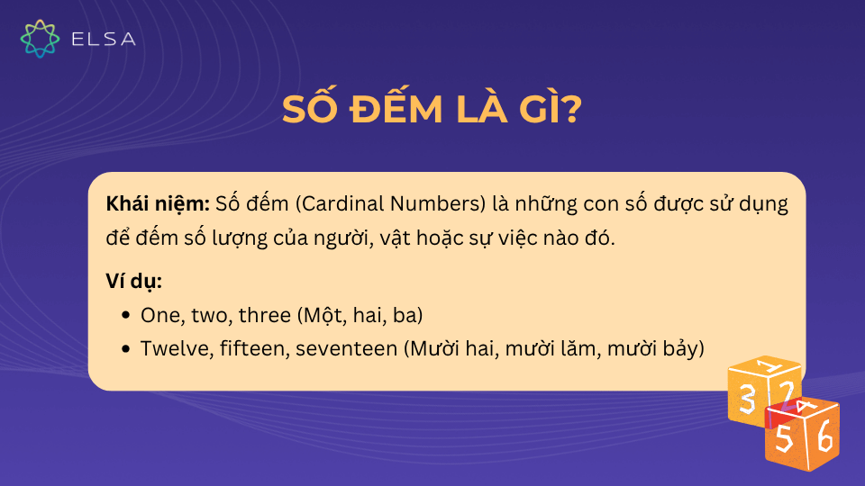 Số đếm là những con số chỉ số lượng