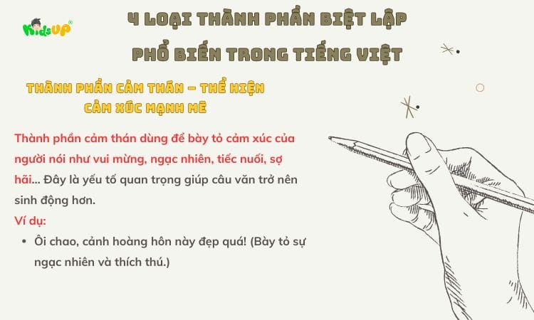 Thành phần biệt lập phụ chú, bổ sung thêm thông tin