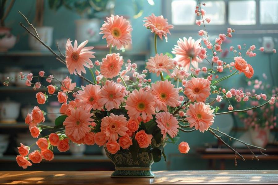 Mẫu cắm hoa 8/3 đẹp số 2.