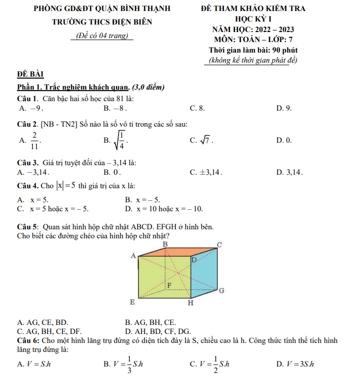 toan lop 7 hoc ki 1 2