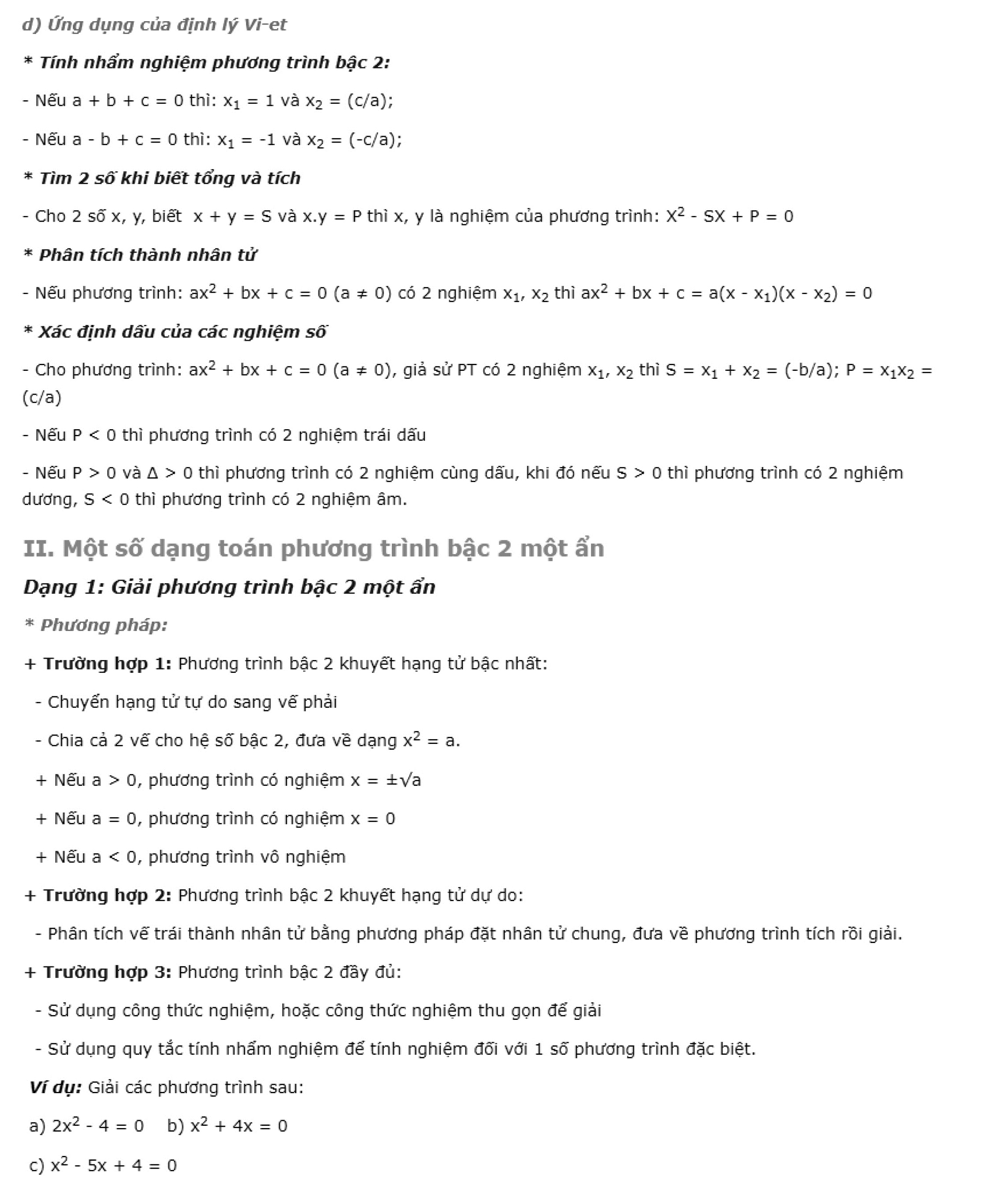 tong hop kien thuc toan thi vao lop 10 11