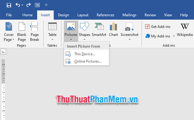 Chọn This Device để có thể chèn bức ảnh ở trong máy tính của mình vào trang bìa