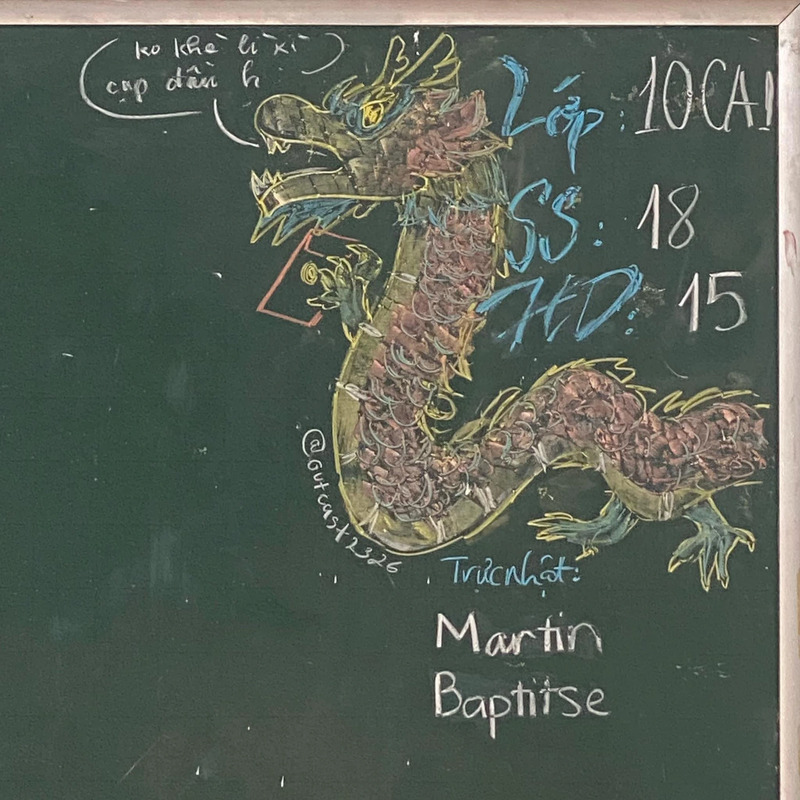 trang trí bảng Tết