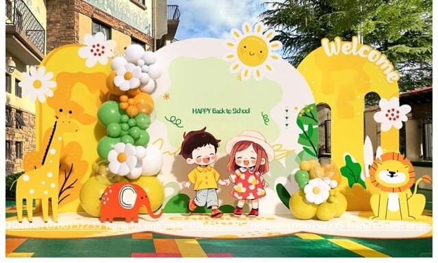 Trang Trí Khai Giảng Trường Mầm Non Min