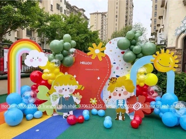 Backrop Bong Bóng Khai Giảng Min