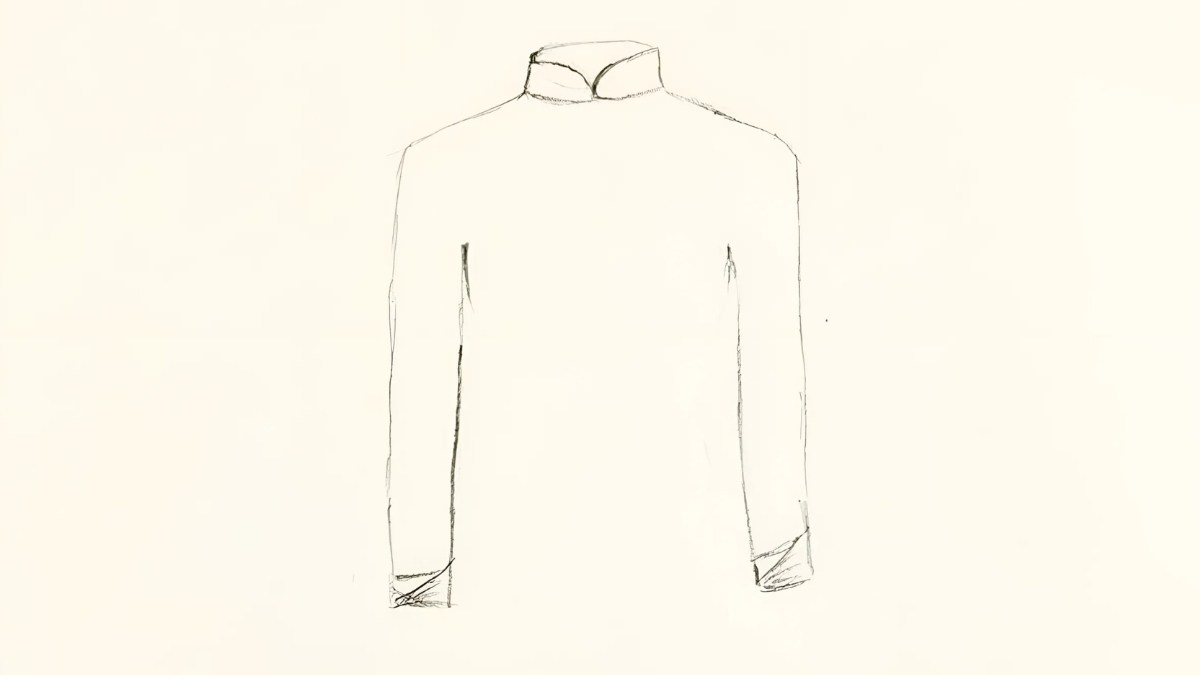 vẽ áo dài truyền thống Việt Nam bước 2