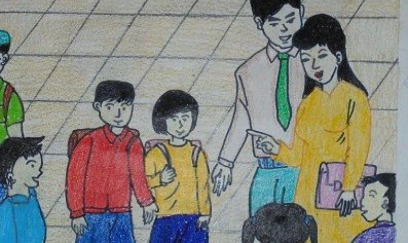 Vẽ tranh 20/11 lớp 8 ý nghĩa