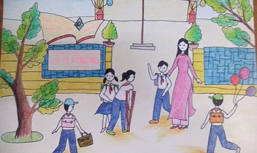 Vẽ tranh 20/11 lớp 8 tặng thầy cô