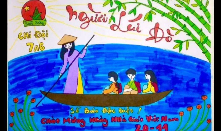 Tranh biết ơn thầy cô