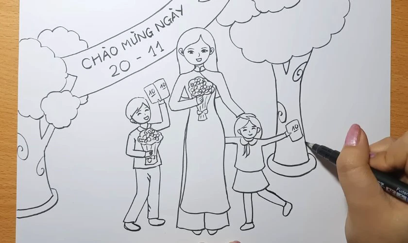 Lưu ý khi vẽ tranh 20/11