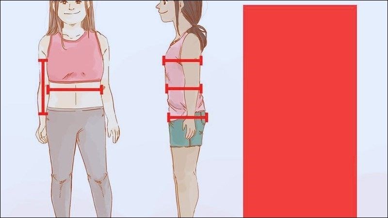 Dáng người hình chữ nhật có phần ngực, eo và mông gần như bằng nhau