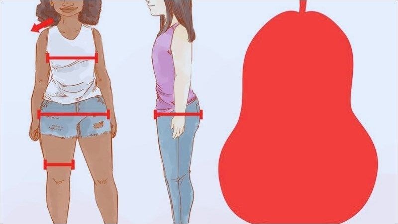 Dáng quả lê thường có phần vai hẹp, eo nhỏ và phần hông nở