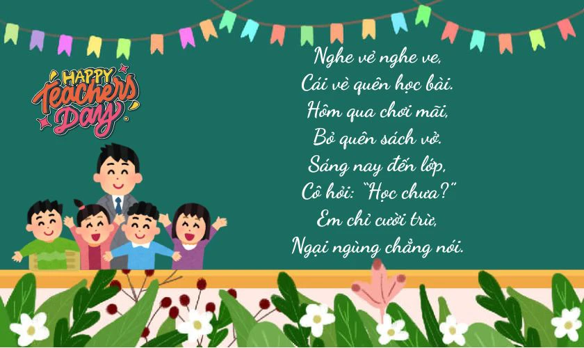 Bài vè 20/11 về trường lớp