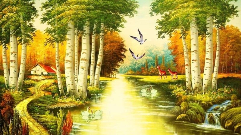 Mẫu tranh phong cảnh 3D độc đáo 5