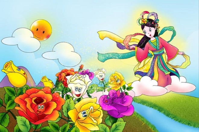 tranh minh hoa truyen co tich