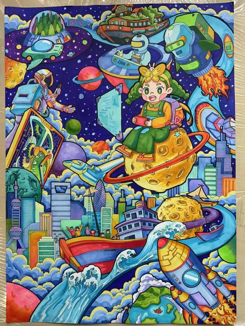 Vẽ tranh gửi tương lai xanh 2050 hot