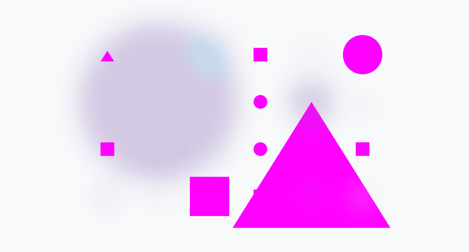 Lưới hình dạng đầy màu sắc chỉ còn lại hình tròn, tất cả hình dạng khác gần như không nhìn thấy.