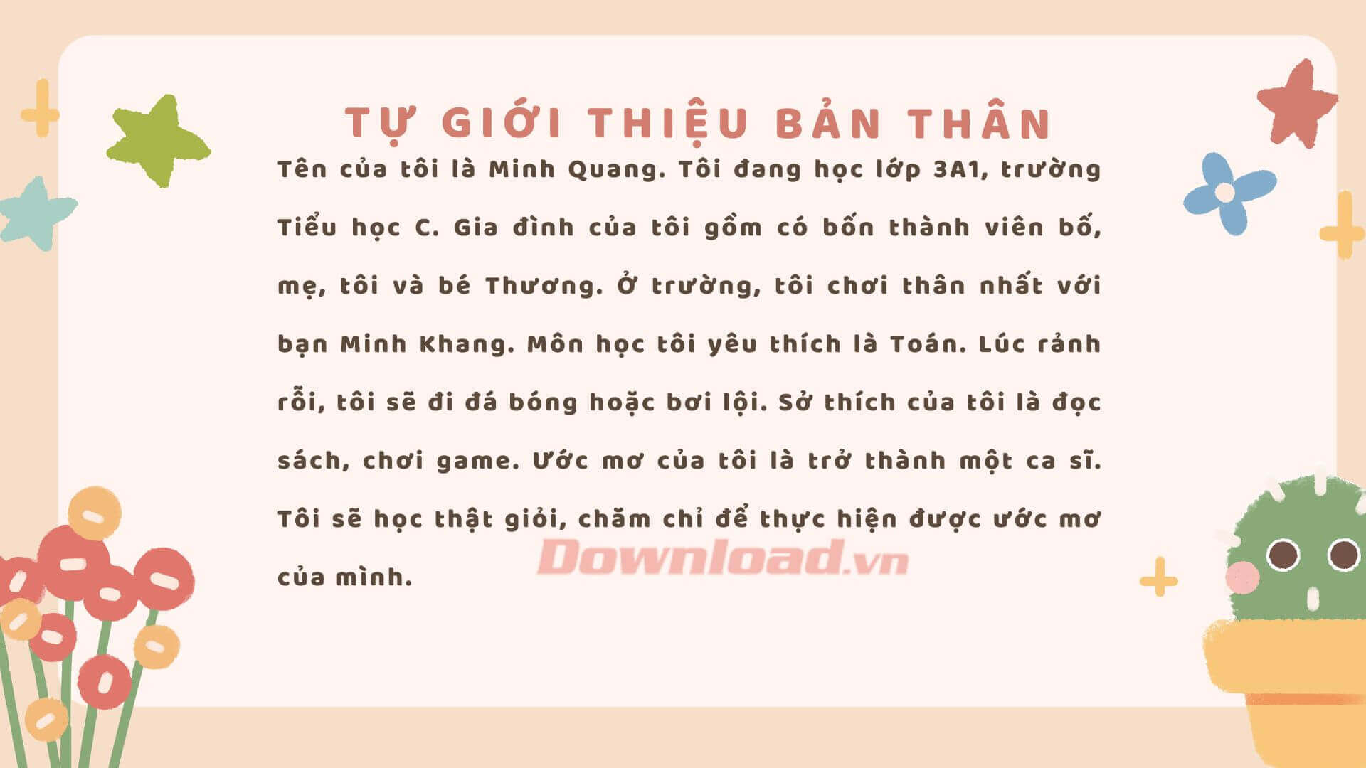 Tự giới thiệu về em