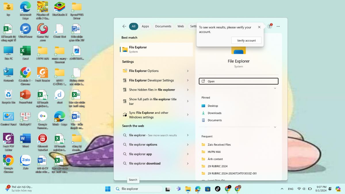 Hướng dẫn cách mở Windows Explorer chi tiết cách 1