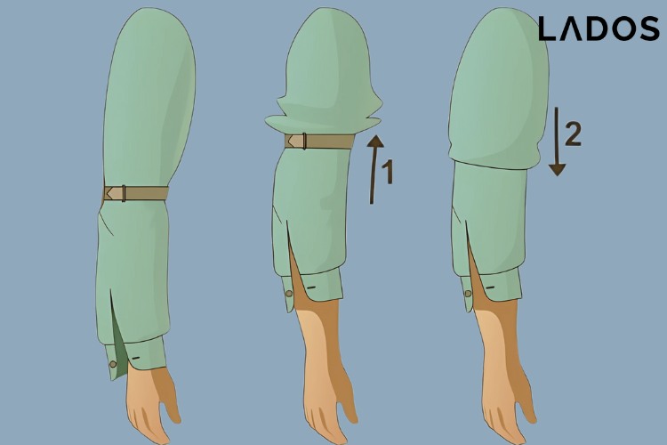 van tay ao bang cach garter roll