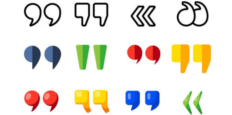 Dấu ngoặc kép được hình thành bởi hai dấu ngoặc nằm ở đầu và cuối câu. (Ảnh: Sưu tầm Internet)