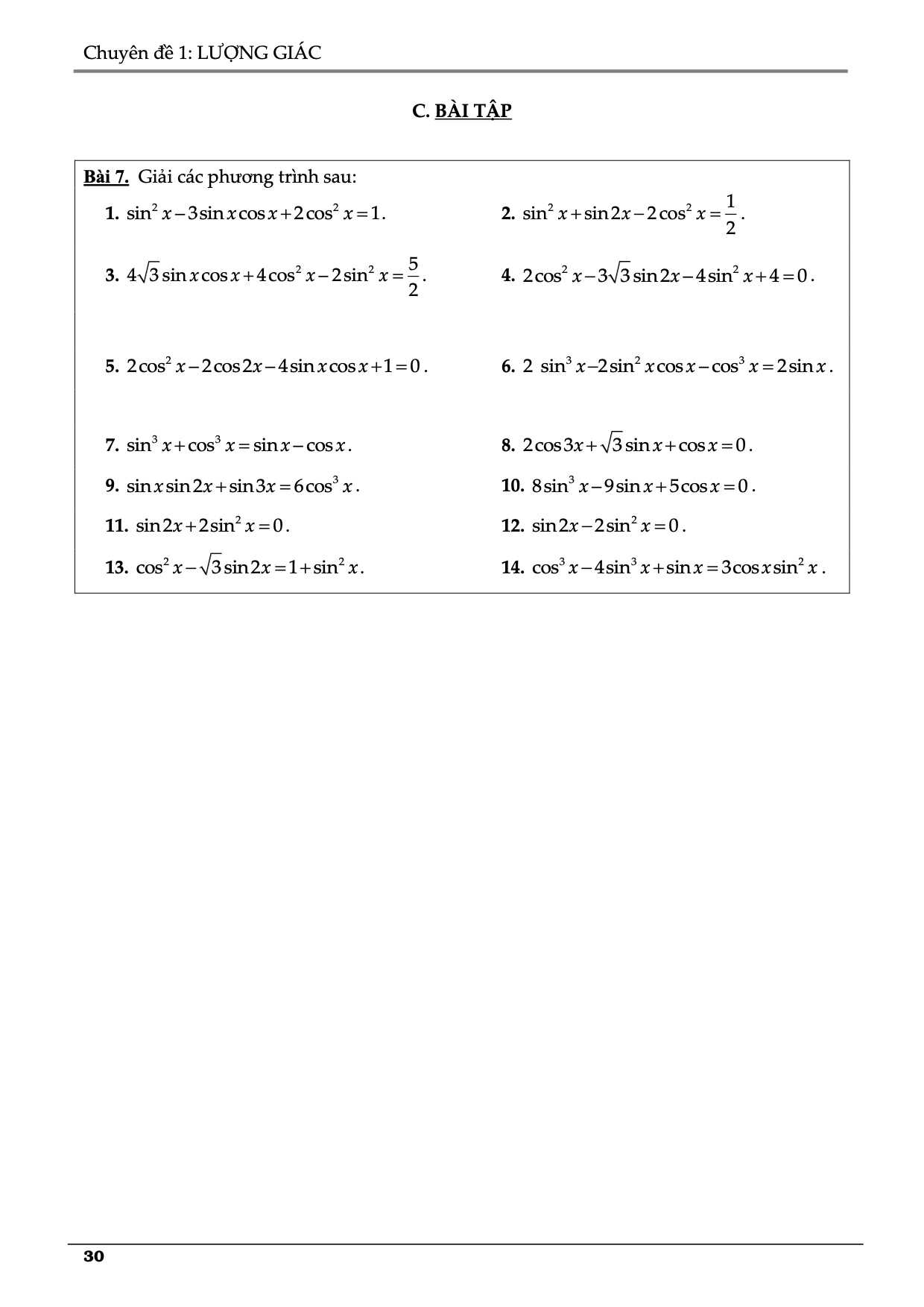 Giải bài tập hàm số lượng giác 11