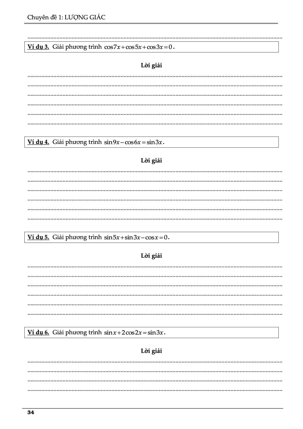 Bài tập phương trình lượng giác cơ bản toán lớp 11