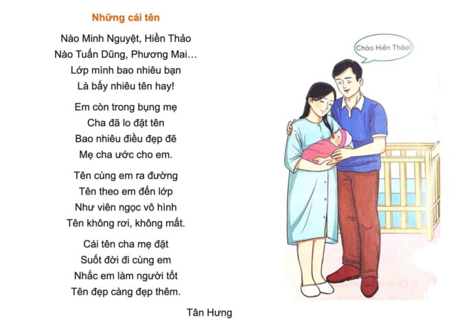 Những cái tên | Bài thơ Những cái tên
