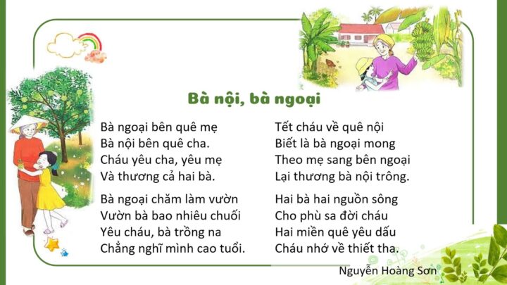 Tiếng Việt lớp 2 | Bài Bà nội, bà ngoại | chân trời sáng tạo tuần 8 | giọng chuẩn